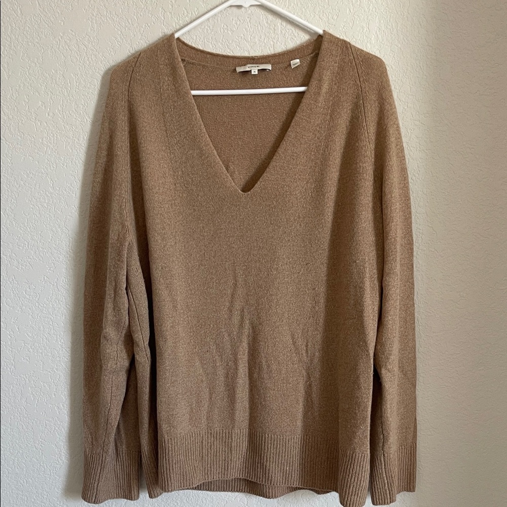 Vince Tan V-Neck Sweater
